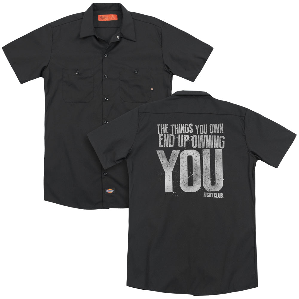 Fight Club™ Button Shirt - Owning You - Adult Short Sleeve Work Shirt - Dickies Brand