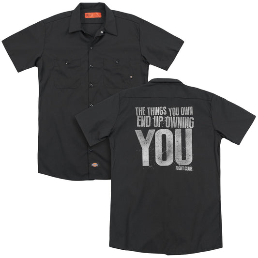 Fight Club™ Button Shirt - Owning You - Adult Short Sleeve Work Shirt - Dickies Brand