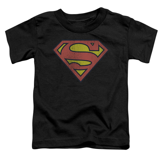 Superman™ - Toddler Kids T-Shirt (Ages 2-4) - Short Sleeve Toddler Tee - Retro Supes Logo Distressed - Officially Licensed - 2T 3T 4T