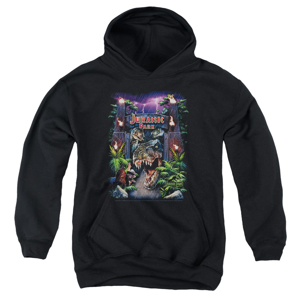 Jurassic Park - Welcome To The Park Youth Pull Over Hoodie - Forces Of Mankind