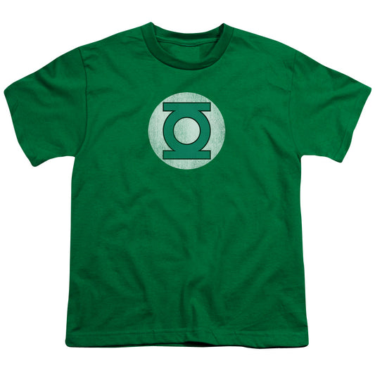 Green Lantern - Youth Kids T-Shirt (Ages 7+) - Short Sleeve Youth T Shirt - Logo Distressed - Officially Licensed - S M L XL