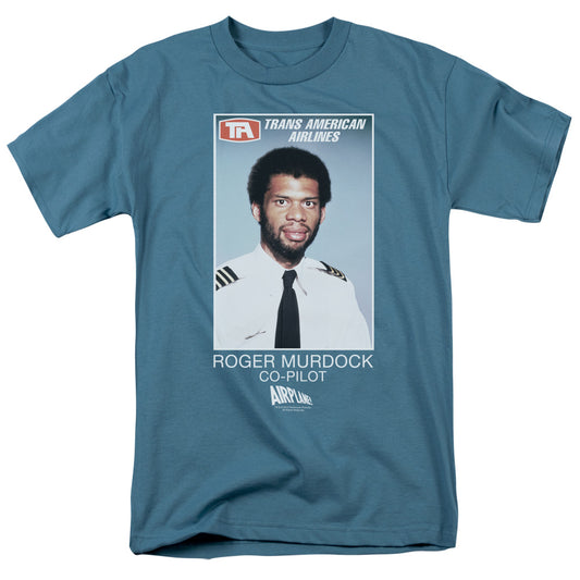 Airplane™ Movie Shirt - Officially Licensed - Adult Unisex Short Sleeve T-Shirt - Roger Murdock