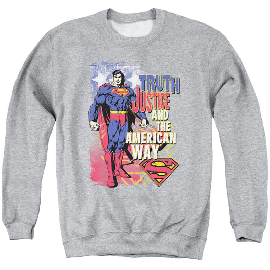 Superman - Truth Justice - Unisex Adult Crewneck Sweatshirt