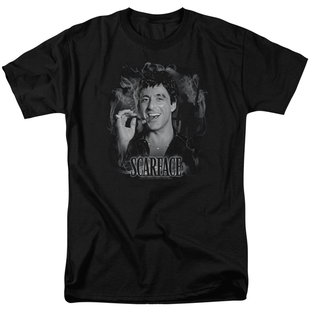 Scarface™ Crime Movie Shirt - Smokey Scar - Officially Licensed - Adult Unisex Short Sleeve T-Shirt