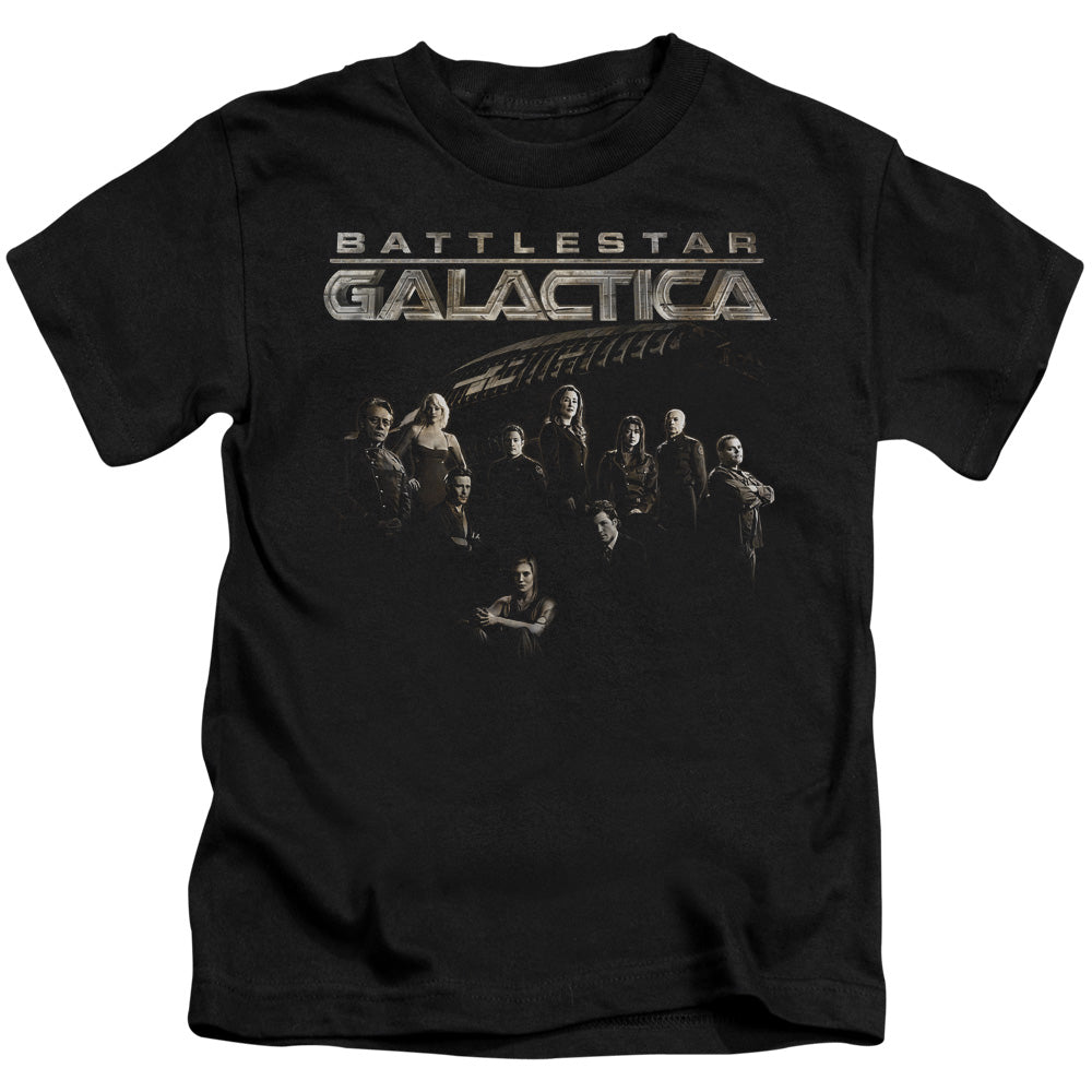 Battlestar Galactica™ - Kids T-Shirt (Ages 4-7) - Battle Cast - Officially Licensed - Short Sleeve Juvenile Kids T Shirt - Size 4 5 6 7
