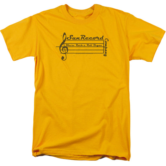 Sun Records™ Shirt - Officially Licensed - Music Staff - Unisex Adult Short Sleeve T-Shirt