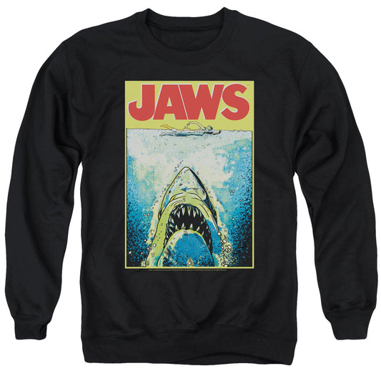 Jaws™ - Adult Unisex Sweatshirt - Crewneck Sweater Sweat Shirt Movie - Bright Jaws - Officially Licensed