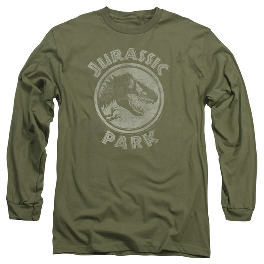 Jurassic Park - Jp Stamp Long Sleeve Adult 18/1 - Forces Of Mankind