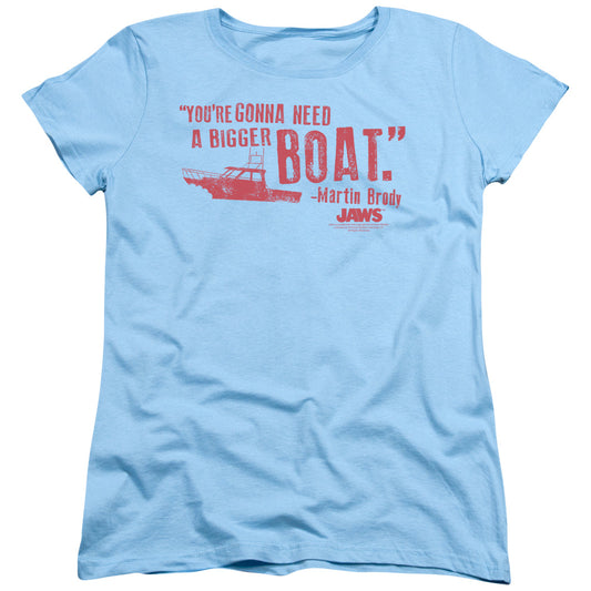 Jaws™ - Women's Tee - Short Sleeve Women's T-Shirt - Loose Fit - Bigger Boat - Officially Licensed