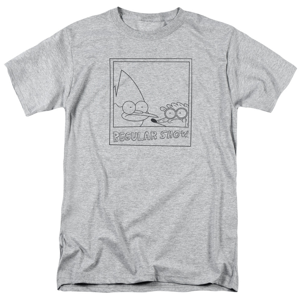 Regular Show™ Shirt - Officially Licensed - Adult Unisex Short Sleeve T-Shirt - Cartoon Network, Mordecai, Rigby - Poloroid