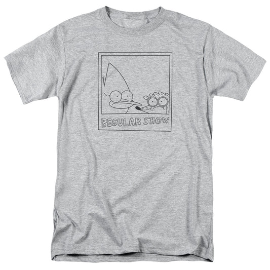 Regular Show™ Shirt - Officially Licensed - Adult Unisex Short Sleeve T-Shirt - Cartoon Network, Mordecai, Rigby - Poloroid