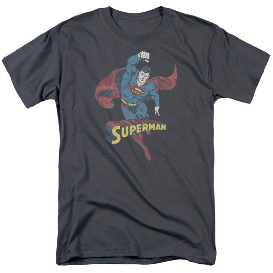 Superman™ Retro Shirt - DC Comics Vintage - Officially Licensed - Adult Unisex Short Sleeve T-Shirt - Desaturated Superman