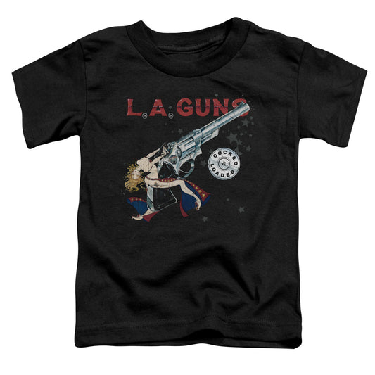 L.A. Guns™ Toddler Kids Shirt (Ages 2-4) - Officially Licensed - Cocked And Loaded - Toddler Short Sleeve T-Shirt - Size 2t 3t 4t