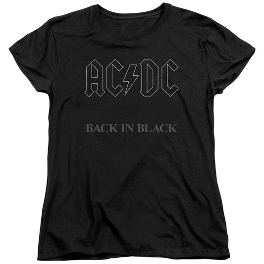 Acdc - Back In Black Short Sleeve Women's Tee - Forces Of Mankind