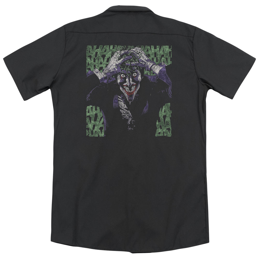 Batman - Insanity(Back Print) Adult Work Shirt - Forces Of Mankind