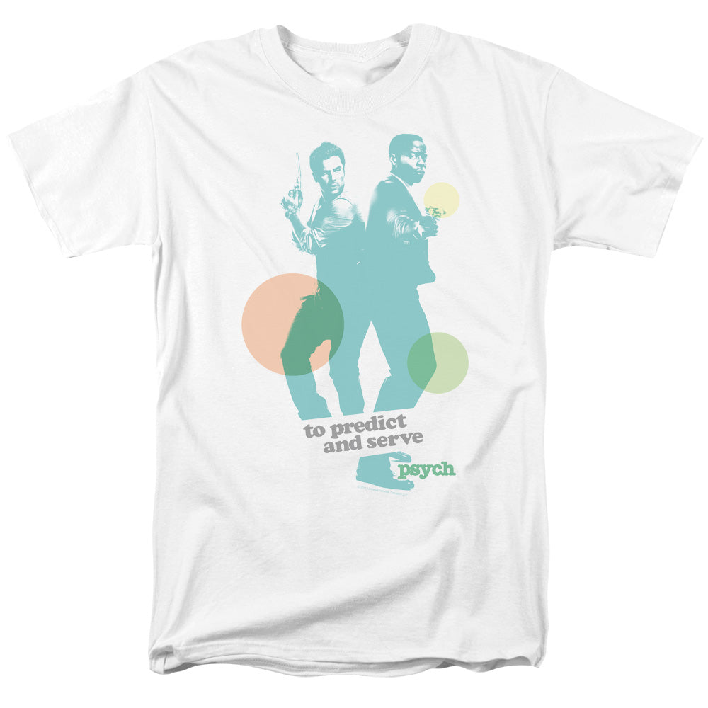Psych™ TV Show Shirt - Officially Licensed - Adult Unisex Short Sleeve T-Shirt - Predict And Serve