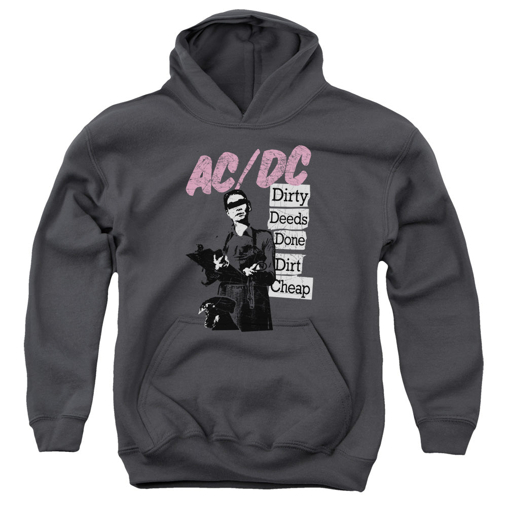 Acdc - Dirty Deeds Youth Pull Over Hoodie - Forces Of Mankind