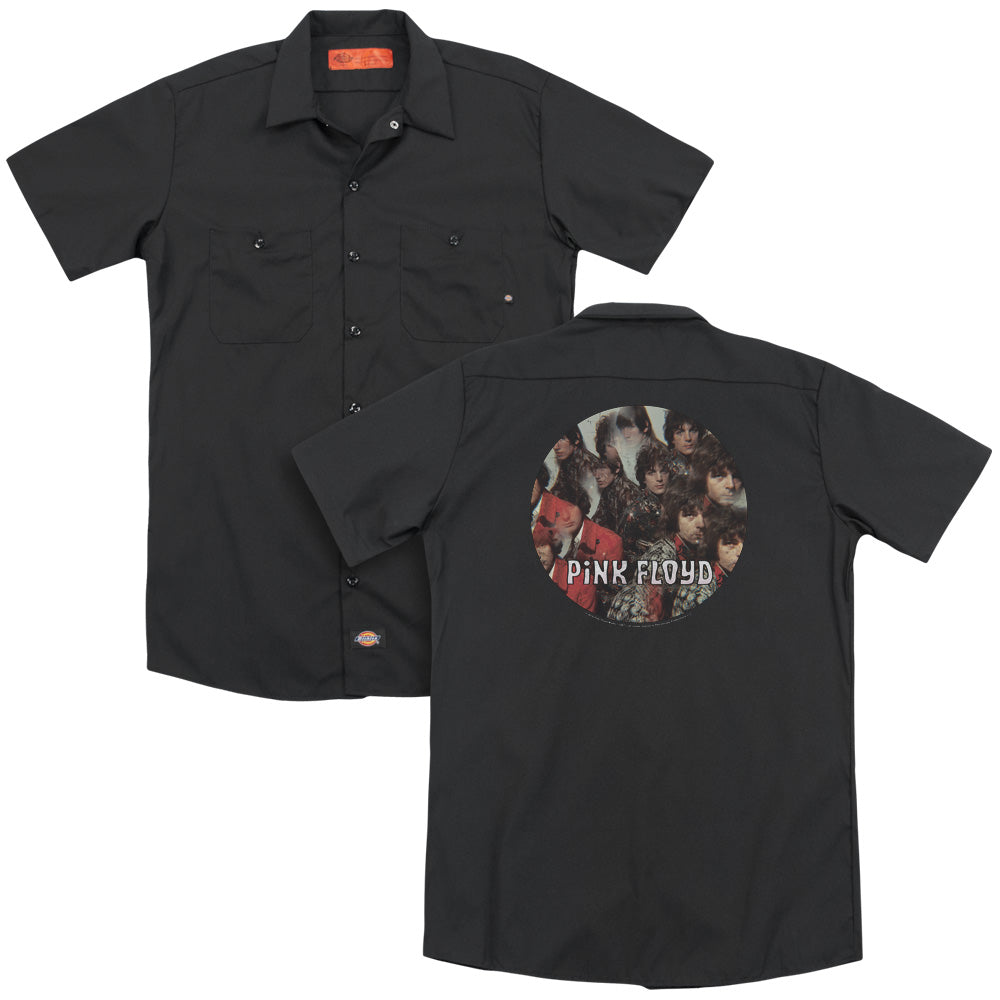 Pink Floyd™ Button Shirt - Officially Licensed - Piper - Button Up Down Shirt - Adult Short Sleeve Work Shirt - Dickies Brand