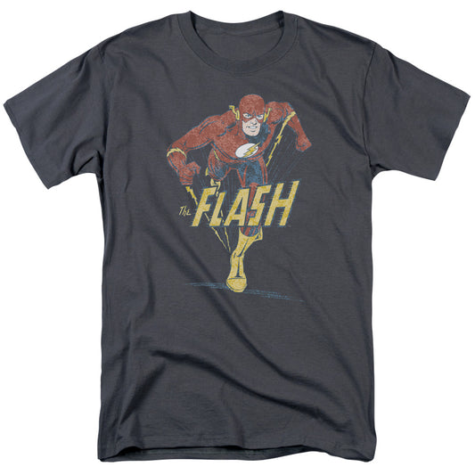 The Flash™ Retro Shirt - DC Comics Vintage - Officially Licensed - Adult Unisex Short Sleeve T-Shirt - Desaturated Faded Flash