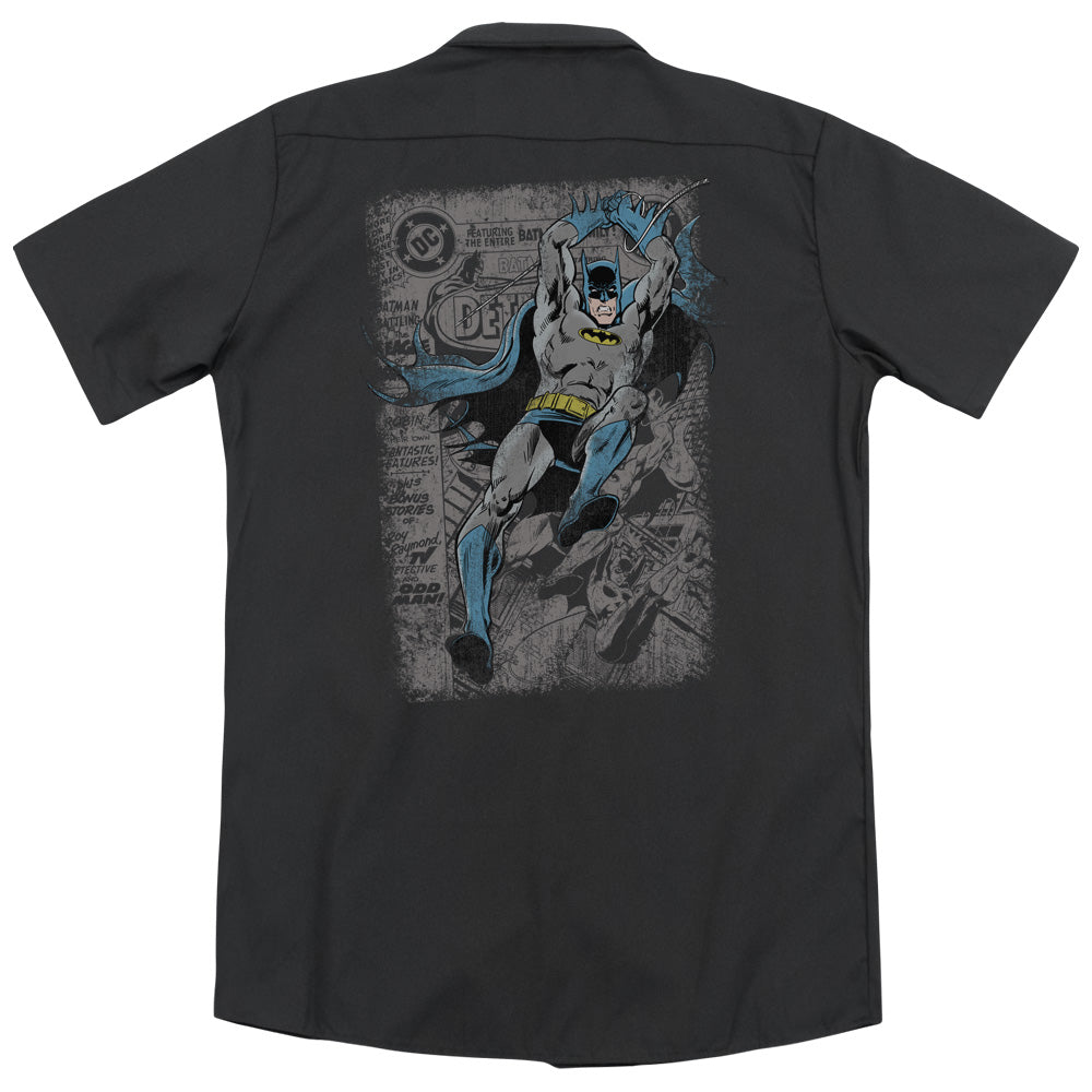 Batman - Detective #487 Distress (Back Print) Adult Work Shirt - Forces Of Mankind
