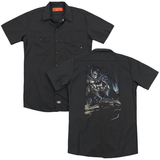 Batman - Perched (Back Print) Adult Work Shirt - Forces Of Mankind