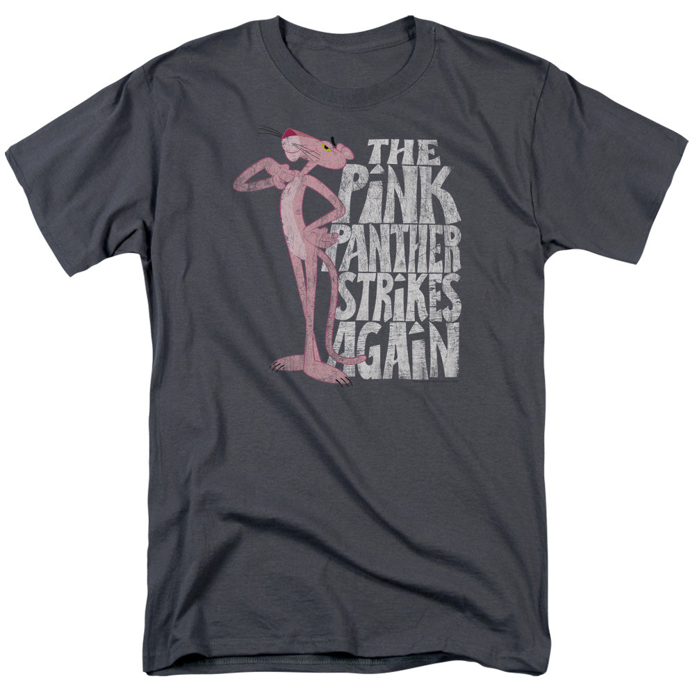 Pink Panther™ Shirt - Officially Licensed - Strikes Again - Adult Unisex Short Sleeve T-Shirt