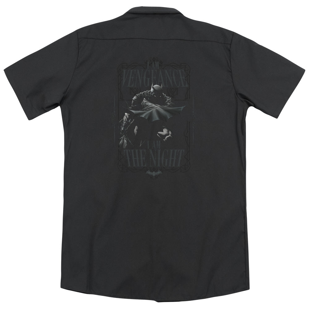 Batman - I Am (Back Print) Adult Work Shirt - Forces Of Mankind