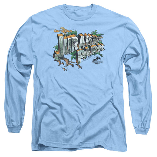 Jurassic Park - Greetings From Jp Long Sleeve Adult 18/1 - Forces Of Mankind