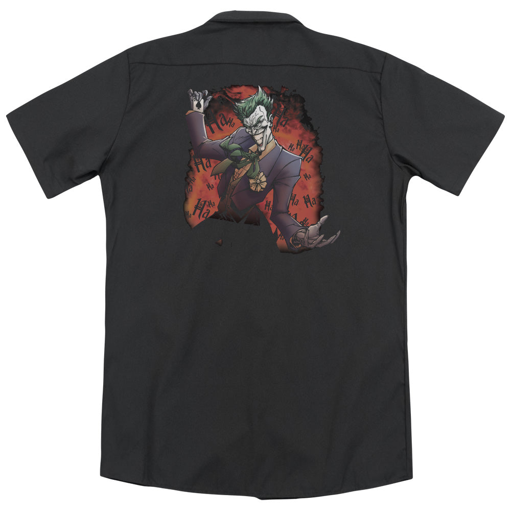 Batman - Joker's Ave - Adult Short Sleeve Work Shirt - Dickies Brand