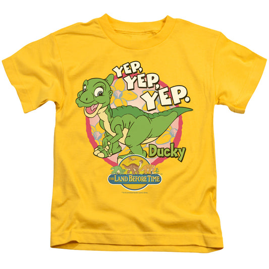 Land Before Time - Juvenile Kids T-Shirt (Ages 4-7) - Short Sleeve Juvenile T-Shirt Tee - Ducky - Size 4 5 6 7