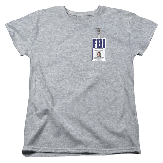 The X-Files - Women's Tee - Women's Short Sleeve T-Shirt Tee - Scully Badge - Officially Licensed