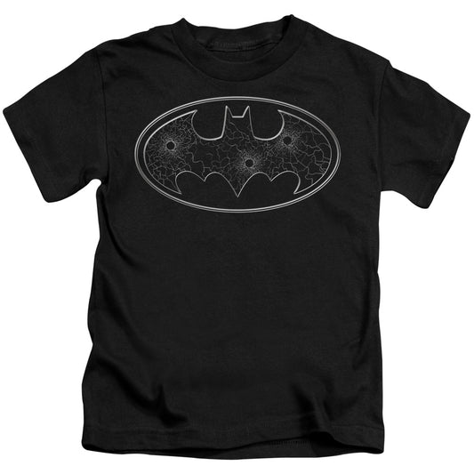 Batman - Glass Hole Logo Short Sleeve Juvenile 18/1 - Forces Of Mankind
