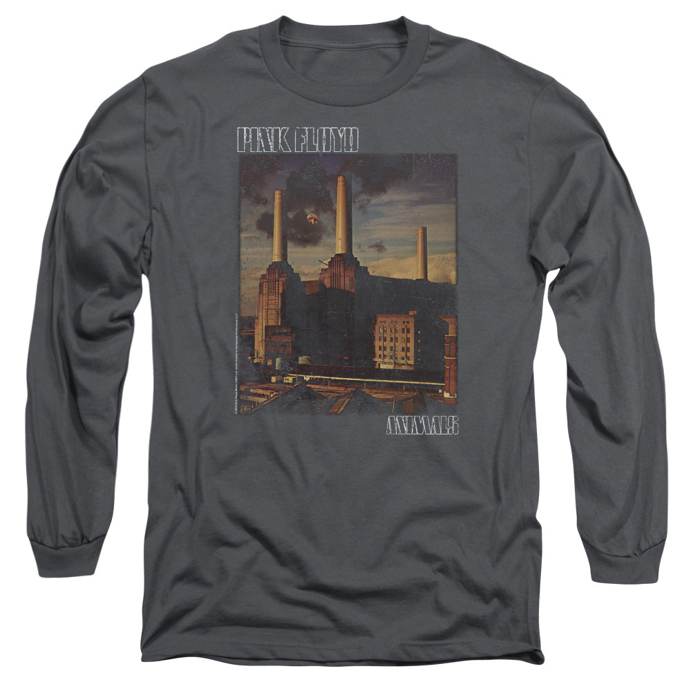 Pink Floyd™ Long Sleeve Shirt - Officially Licensed - Faded Animals - Unisex Adult Long Sleeve T-Shirt - David Gilmour, Rock Band, Roger Waters