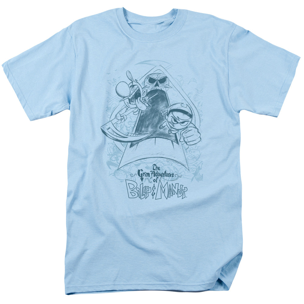 Grim Adventures Of Billy And Mandy™ Shirt - Officially Licensed - Adult Unisex Short Sleeve T-Shirt - Sketched