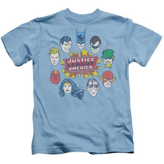 Dc Comics™ - Kids T-Shirt (Ages 4-7) - Justice League™ - Justice Head Circle - Officially Licensed - Short Sleeve Juvenile Kids T Shirt