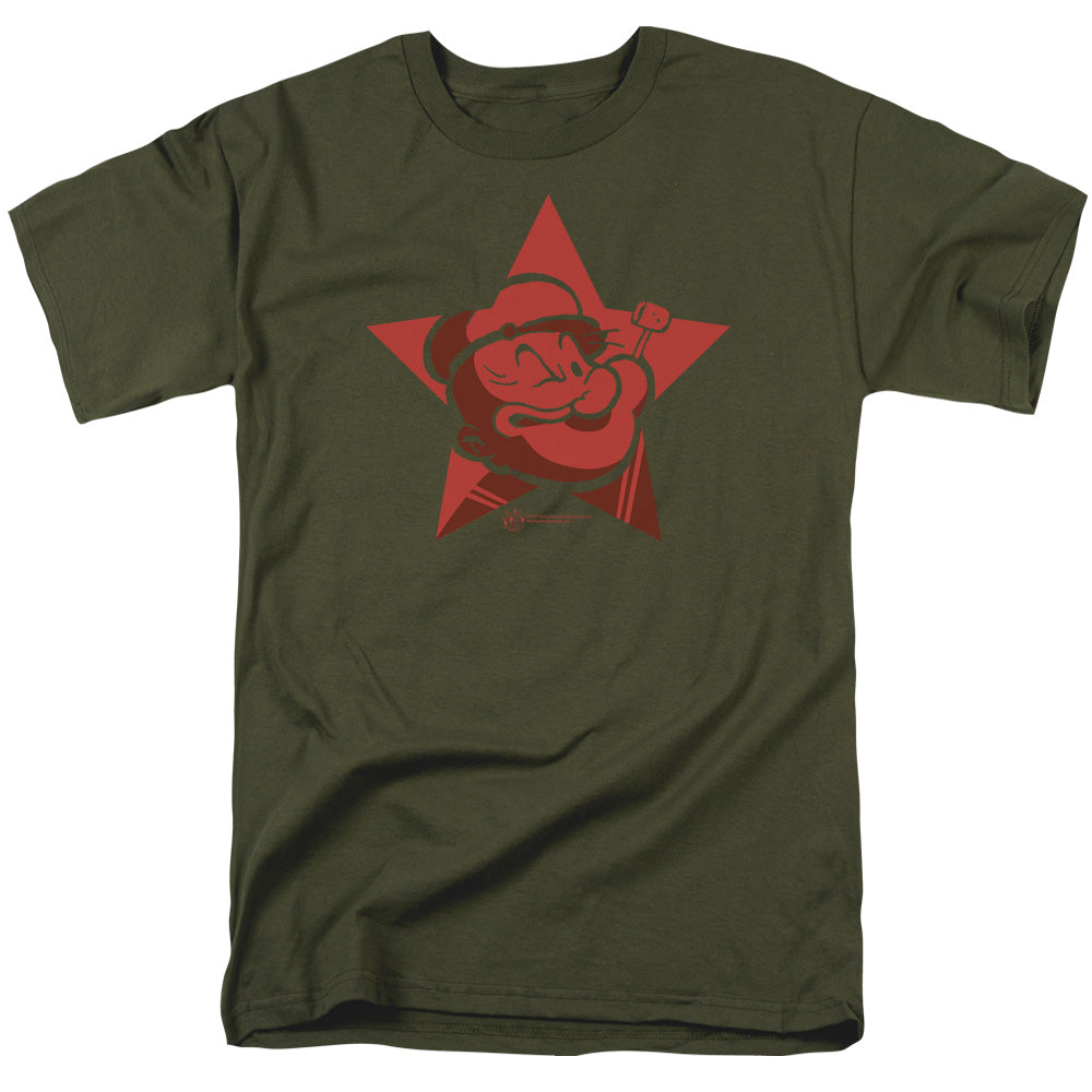 Popeye™ Shirt - Officially Licensed - Red Star - Adult Unisex Short Sleeve T-Shirt