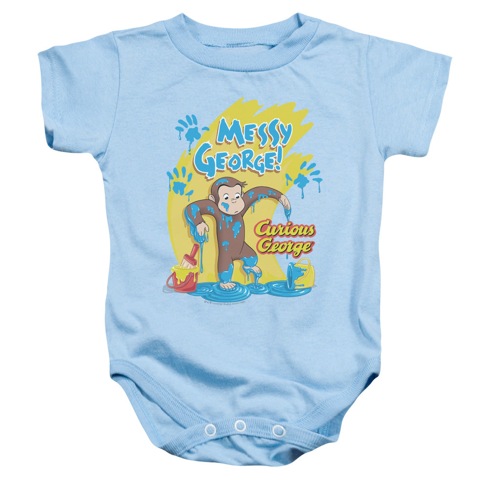 Curious George - Baby Onesie - Officially Licensed - Messy George - Infant Snapsuit, Baby Bodysuit, Baby Clothes, Baby Boy Girl Gift