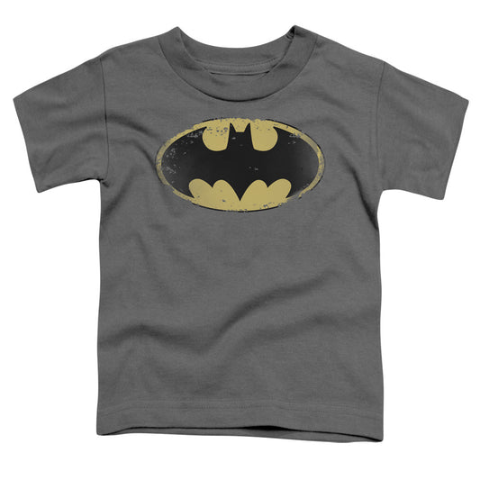 Batman - Distressed Shield Short Sleeve Toddler Tee - Forces Of Mankind