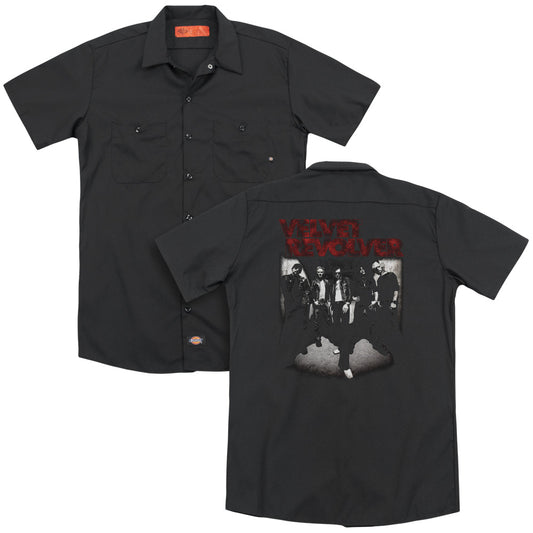 Velvet Revolver™ - Adult Unisex Work Shirt - Classic - Dickies Brand - Button Up Down Shirt - Grop Shot - Officially Licensed