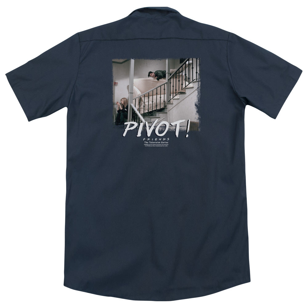 Friends - Pivot (Back Print) Adult Work Shirt