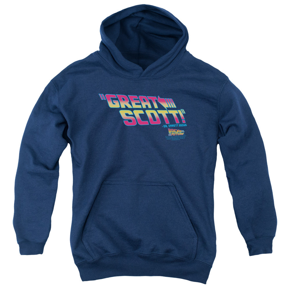 Back To The Future - Great Scott Youth Pull Over Hoodie - Forces Of Mankind