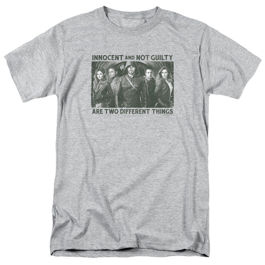 Arrow™ TV Show Shirt - Officially Licensed - Not Guilty - DC Comics - Green Arrow - Adult Unisex Short Sleeve T-Shirt