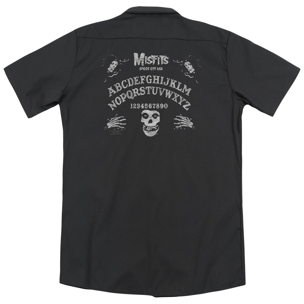 Misfits™ Button Shirt - Officially Licensed - Ouija Board - Adult Short Sleeve Work Shirt - Button Up Down Shirt - Dickies Brand