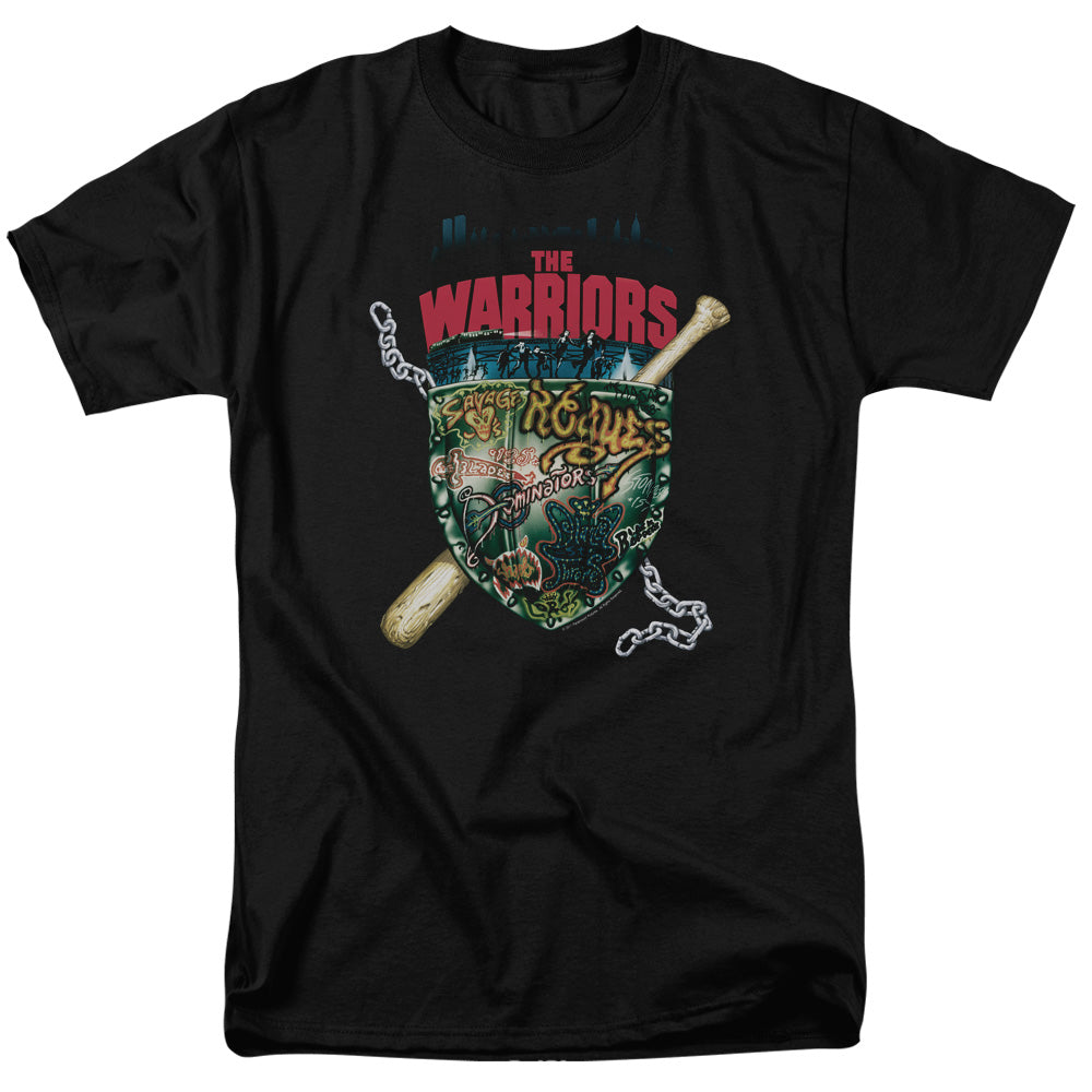 The Warriors™ Shirt - Officially Licensed - Adult Unisex Short Sleeve T-Shirt - Shield - TV Movie Vintage