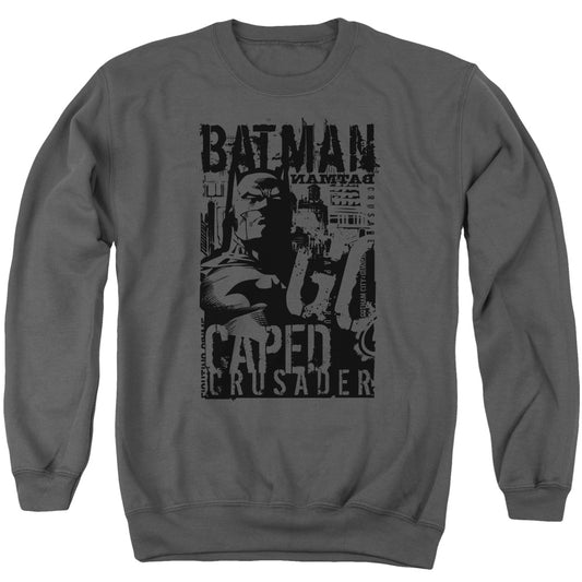 Batman - Caped Crusader Adult Crewneck Sweatshirt - Forces Of Mankind