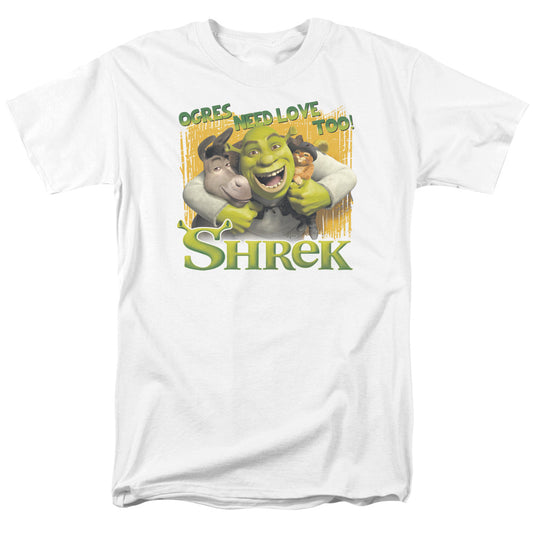 Shrek™ Shirt - Officially Licensed - Ogres Need Love - Unisex Adult Short Sleeve T-Shirt