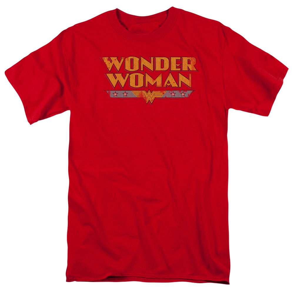 Wonder Woman™ Retro Shirt - DC Comics Vintage - Officially Licensed - Adult Unisex Short Sleeve T-Shirt - Logo Red