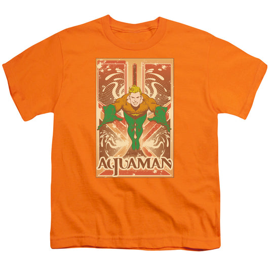 Aquaman - Youth Kids T-Shirt (Ages 7+) - Short Sleeve Youth T Shirt - Flight - DC Comics Vintage - Officially Licensed - S M L XL