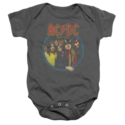 Acdc - Highway To Hell Baby Onesie, Baby Bodysuit, Infant Snapsuit, Rock And Roll, Highway To Hell - Forces Of Mankind