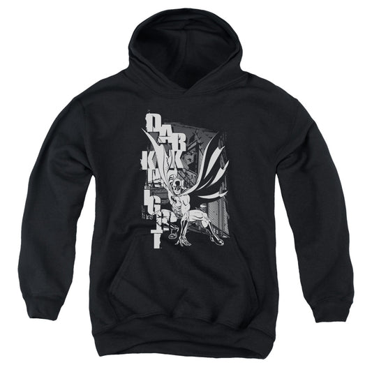 Batman - Vertical Letters Youth Pull Over Hoodie - Forces Of Mankind